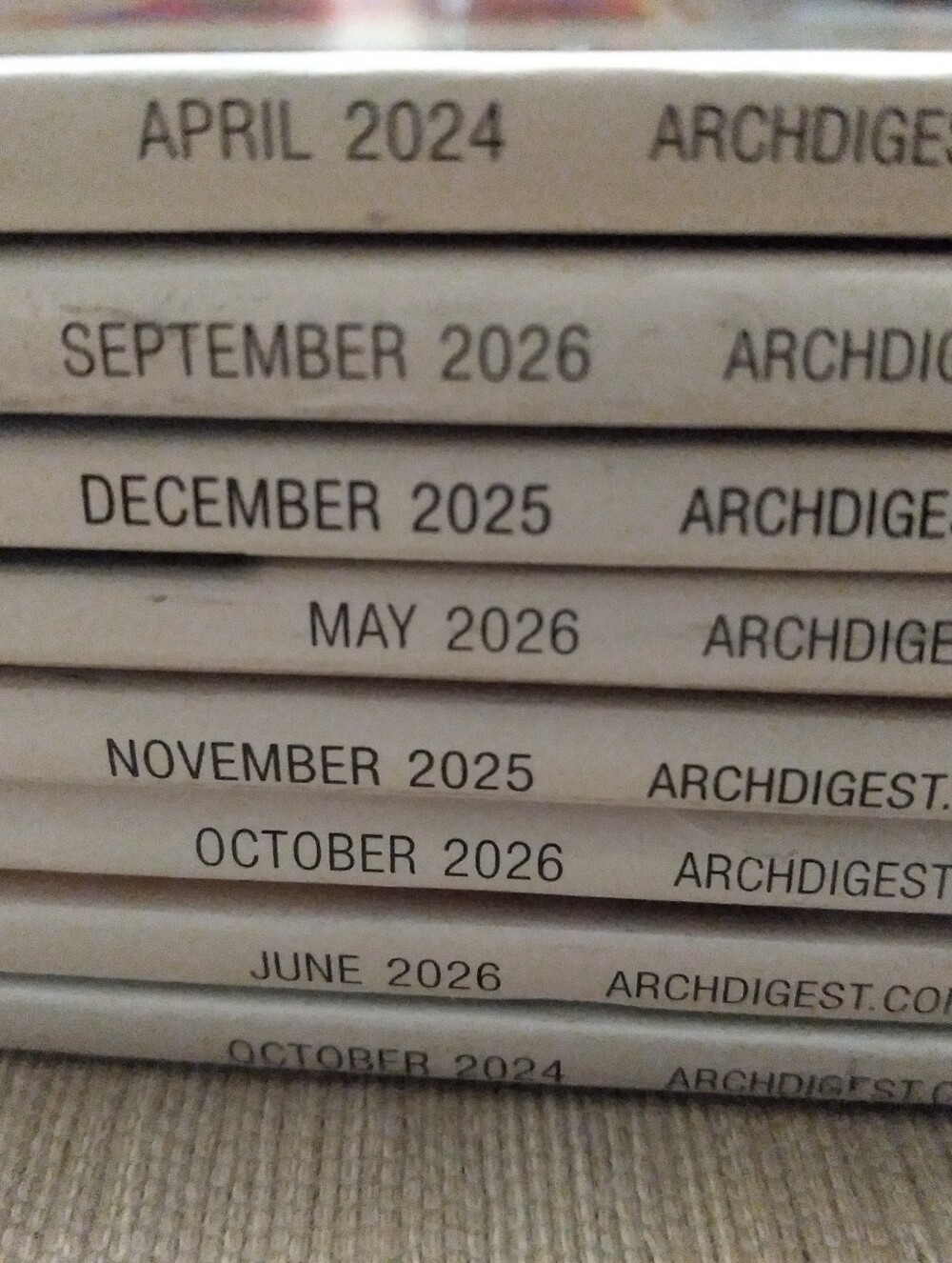 8 Architectural Digest Magazines